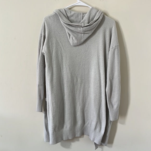 Altar’d State Light Grey Hooded Open Front Cardigan Size M/L - Picture 7 of 8